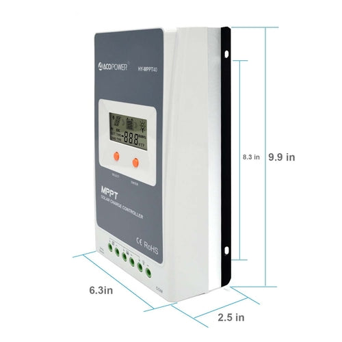 MORA GridSafe™ 40A MPPT Power Controller with MT-Link Remote Module
