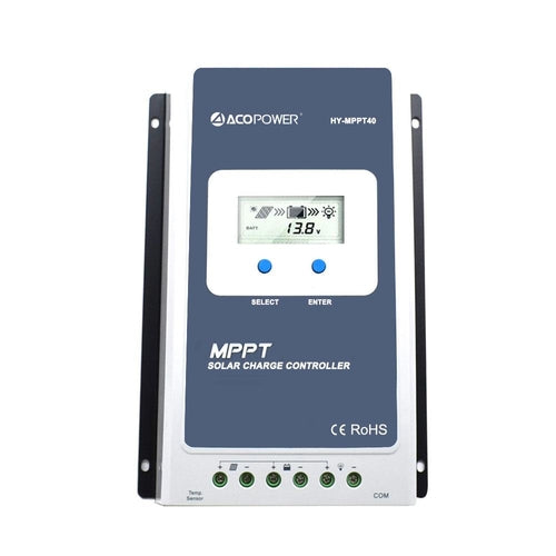 MORA GridSafe™ 40A MPPT Power Controller with MT-Link Remote Module