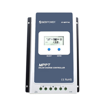 MORA GridSafe™ 40A MPPT Power Controller with MT-Link Remote Module