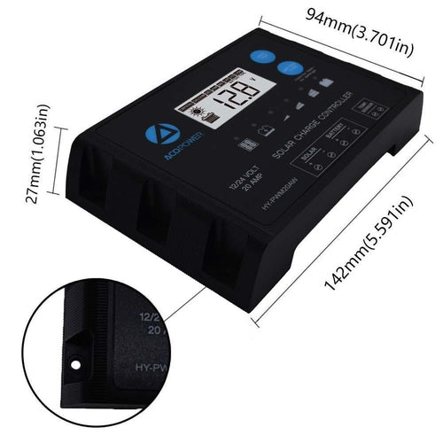 MORA GridSafe™ ProteusX 20A Waterproof PWM Solar Controller