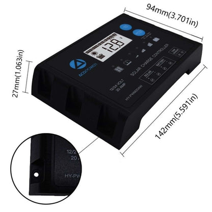 MORA GridSafe™ ProteusX 20A Waterproof PWM Solar Controller